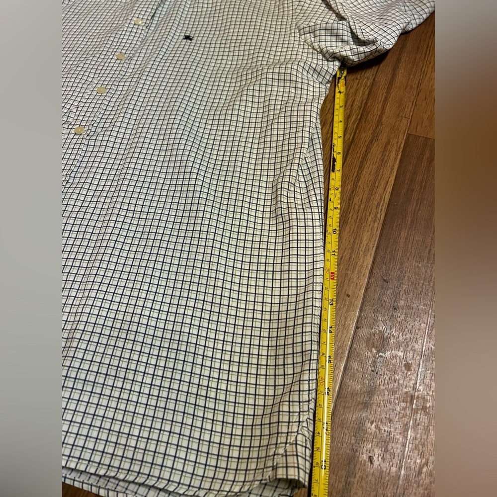 Burberry White and Blue Checkered Button Down Shirt - Picture 5 of 8
